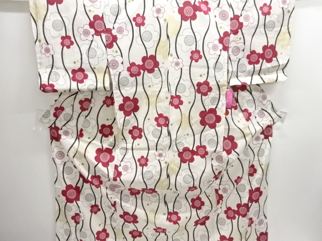 JAPANESE KIMONO / PLUM BLOSSOM PATTERN YUKATA / UME PATTERN